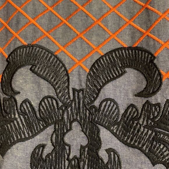 Francesca’s Alya Size Medium spaghetti strap dress with great navy/orange detail - Picture 11 of 11